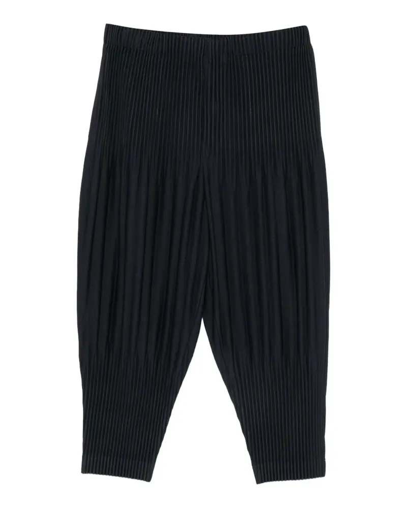 Issey Miyake Cropped-Hose mit Bundfalten - Blau Blau