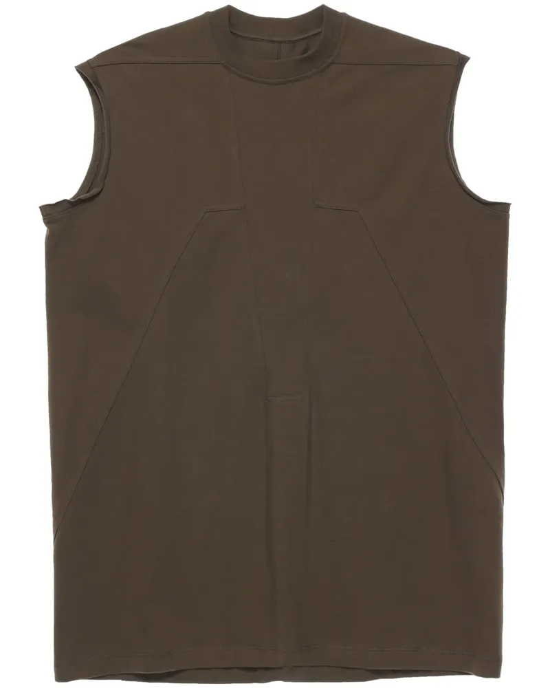 Rick Owens Splintered Tarp Weste - Braun Braun