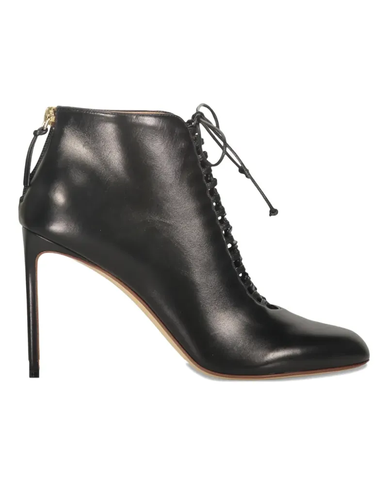 Francesco Russo lace-up heeled boots - Schwarz Schwarz