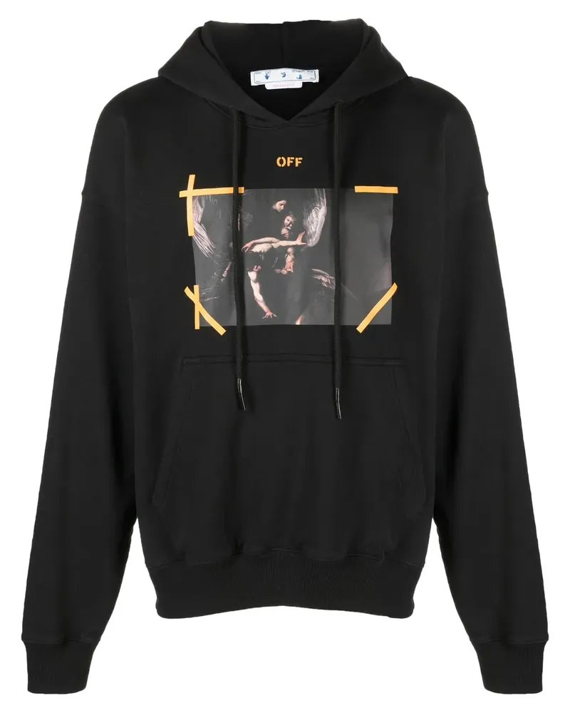 OFF-WHITE Hoodie mit Arrows Caravaggio-Print - Schwarz Schwarz