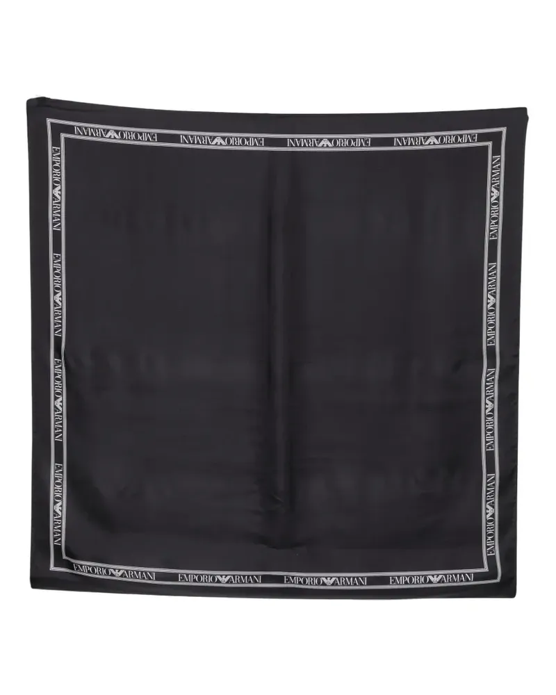 Emporio Armani logo-detail scarf - Schwarz Schwarz