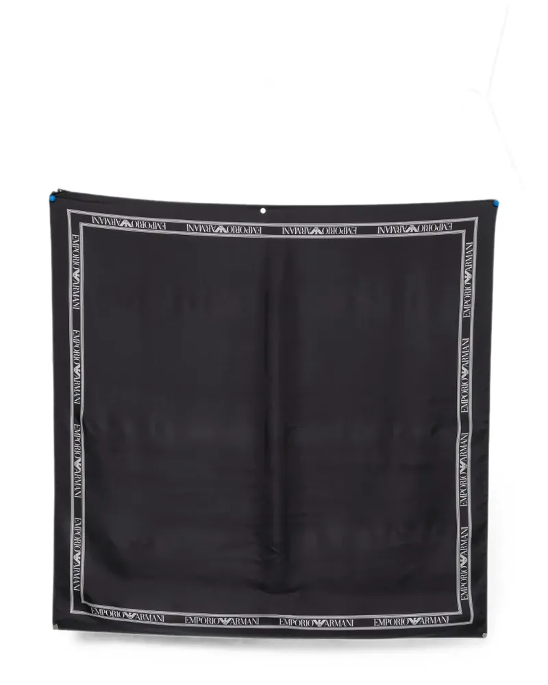 Emporio Armani logo-detail scarf - Schwarz Schwarz