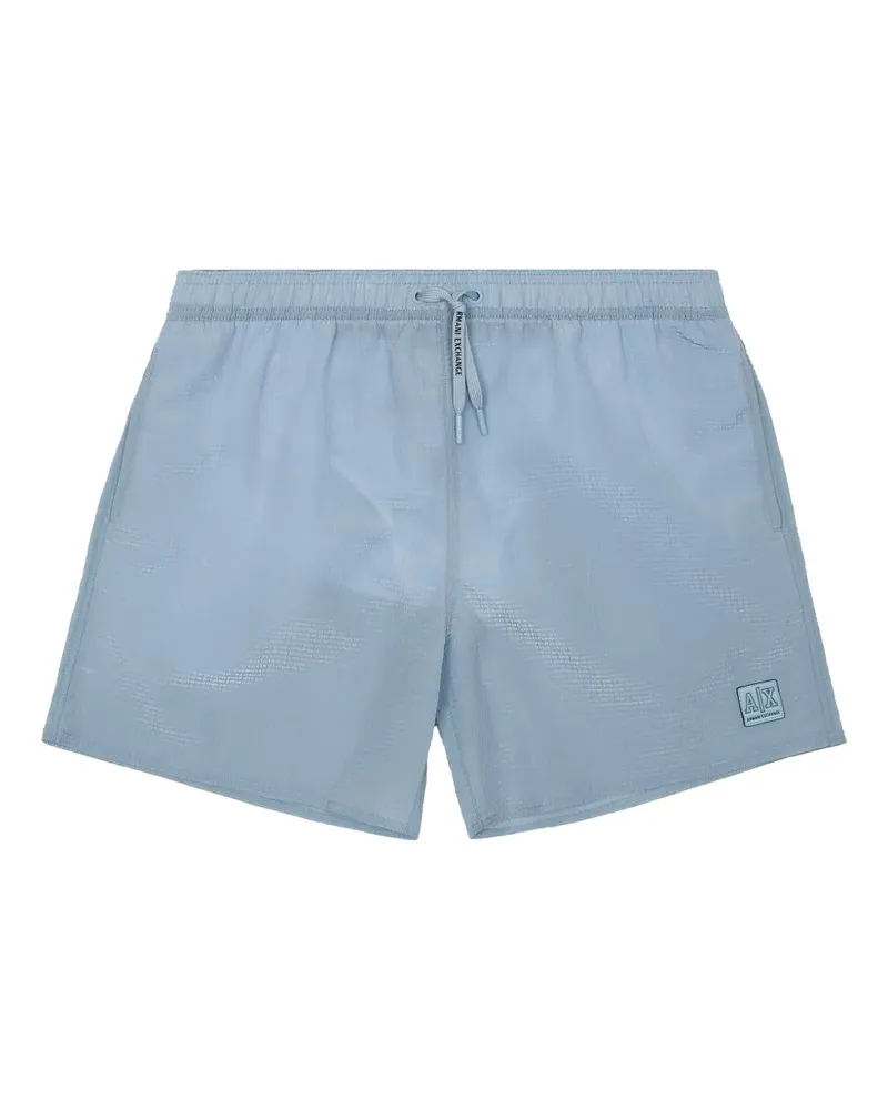 Armani Exchange Badeshorts mit Logo-Patch - Blau Blau