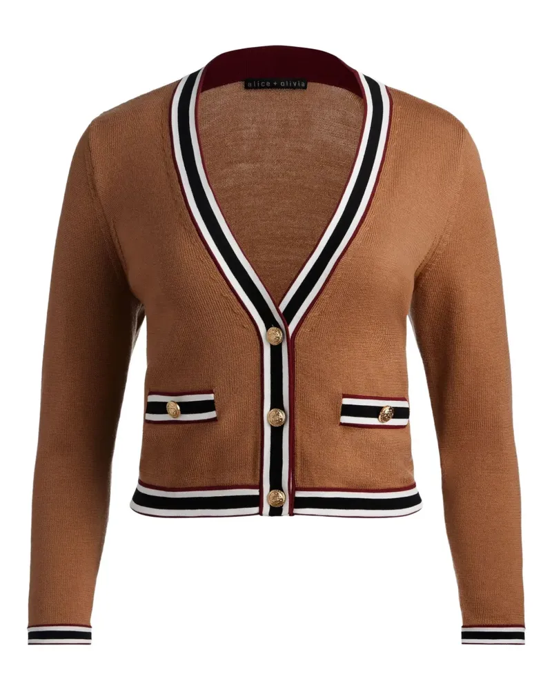Alice + Olivia Geknöpfter Kingsley Cardigan - Braun Braun
