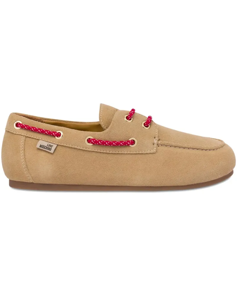 Moschino Loafer mit Kontrastspitze - Nude Nude