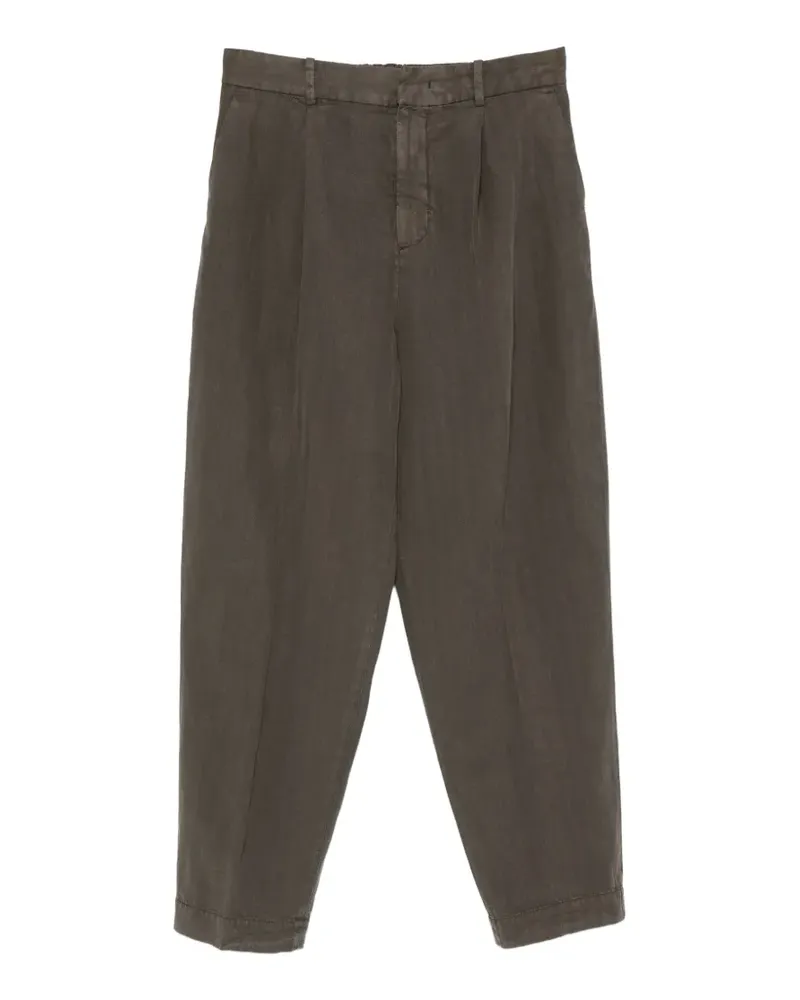 PT TORINO Tapered-Hose mit Falten - Grün Grün