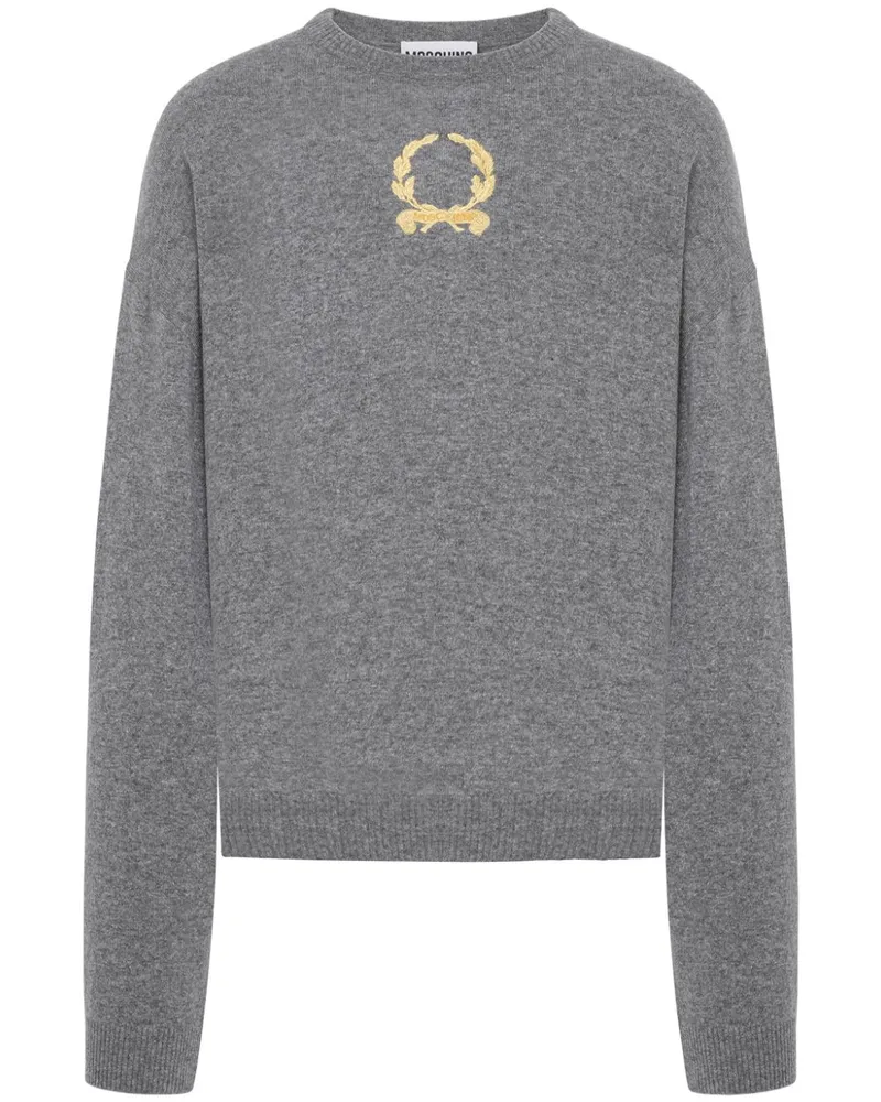 Moschino Pullover mit Laurel-Stickerei - Grau Grau