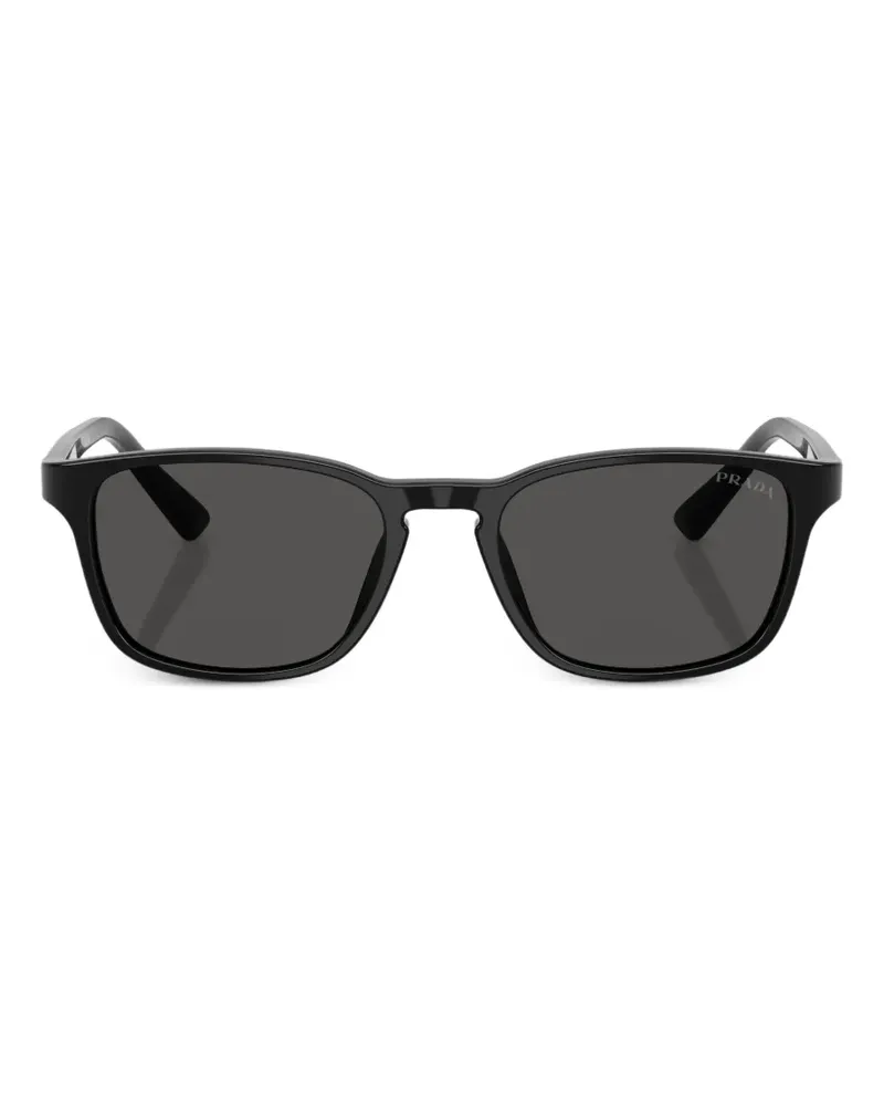 Prada Sonnenbrille mit eckigem Gestell - Schwarz Schwarz