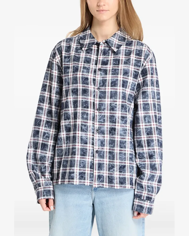 Dime plaid flannel shirt - Blau Blau