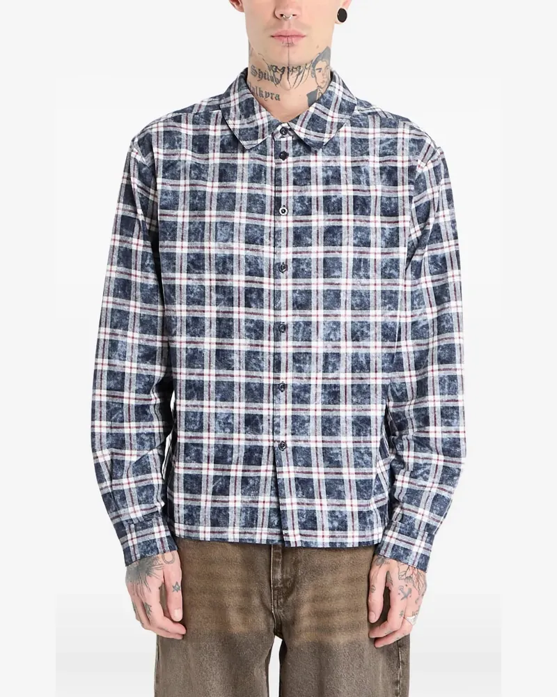 Dime plaid flannel shirt - Blau Blau