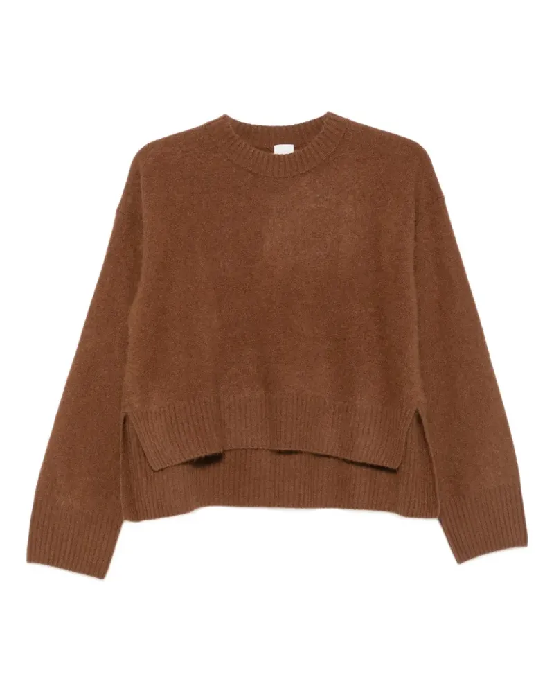 C.T.plage Pullover mit gerippten Details - Braun Braun