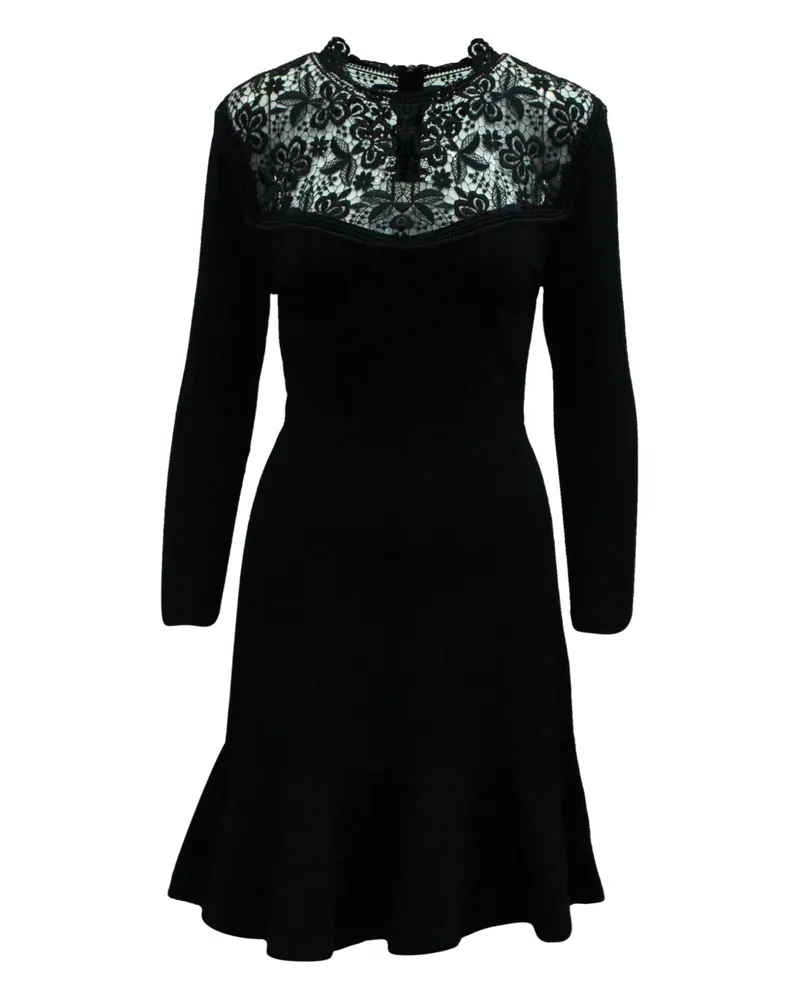 Erdem lace-panel dress - Schwarz Schwarz