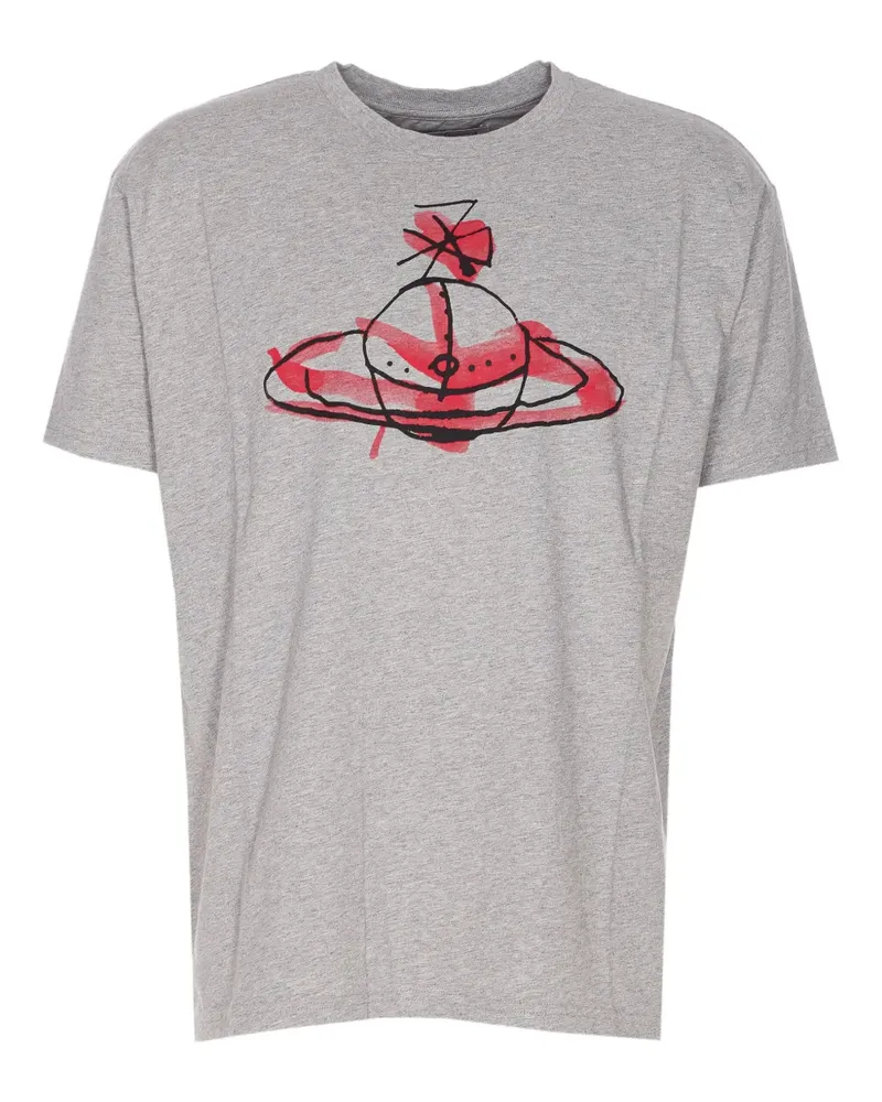 Vivienne Westwood T-Shirt mit Orb-Print - Grau Grau