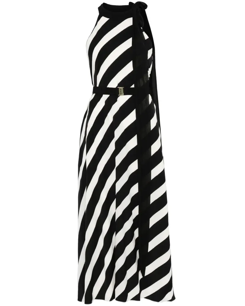 NISSA Gestreiftes Midikleid - Schwarz Schwarz