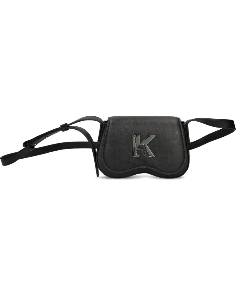 Karl Lagerfeld K Umhängetasche mit Logo-Klappe - Schwarz Schwarz