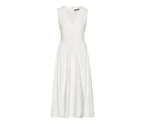 Midikleid mit V-Ausschnitt - Weiß