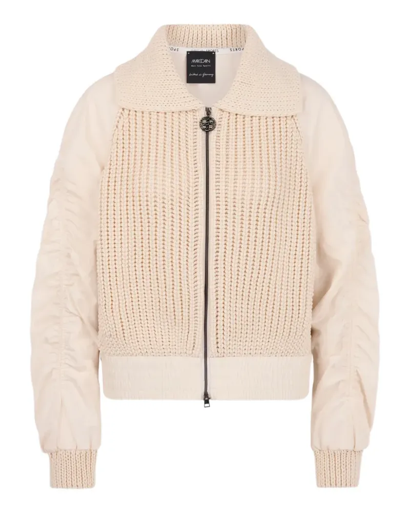 Marc Cain knitted roll-neck jacket - Nude Nude