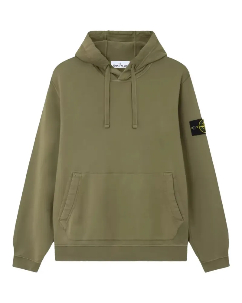 Stone Island 6100062 Hoodie aus Bio-Baumwollfleece - Grün Grün