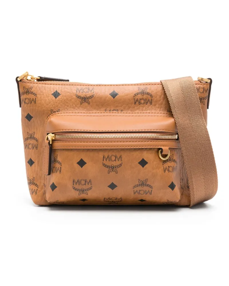 MCM Aren Kuriertasche - Braun Braun