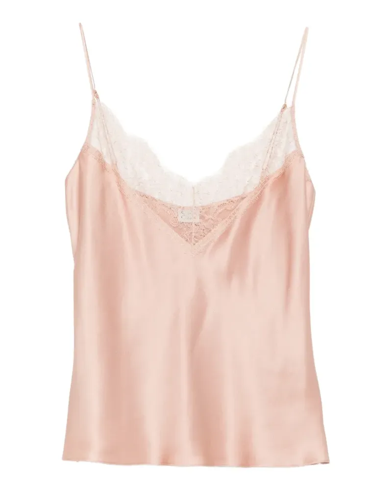 Carine Gilson Camisole-Top mit Spitzenborten - Rosa Rosa