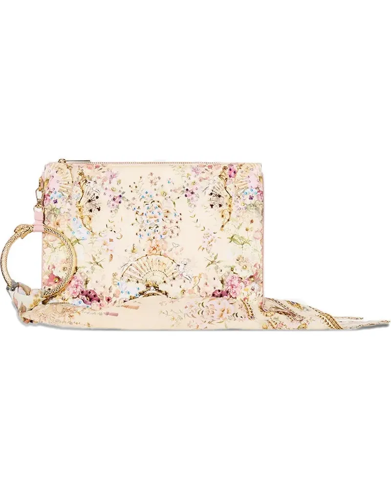 Camilla crystal-embellished clutch bag - Nude Nude