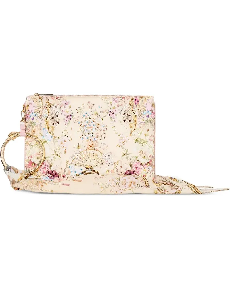 Camilla crystal-embellished clutch bag - Nude Nude