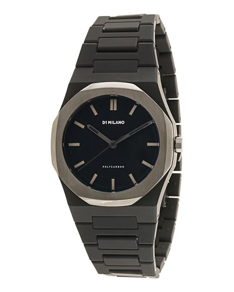 D1 Milano Armbanduhr aus Polycarbonat - Schwarz Schwarz