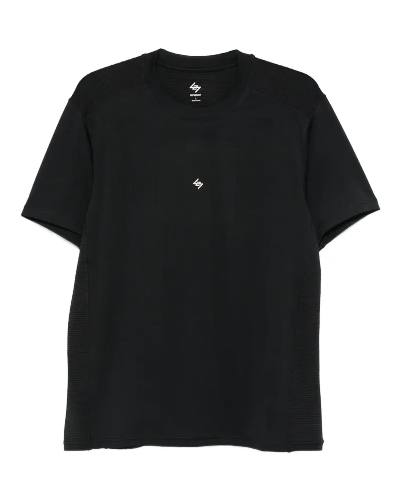 REPRESENT 247 T-Shirt mit Netzeinsatz - Schwarz Schwarz