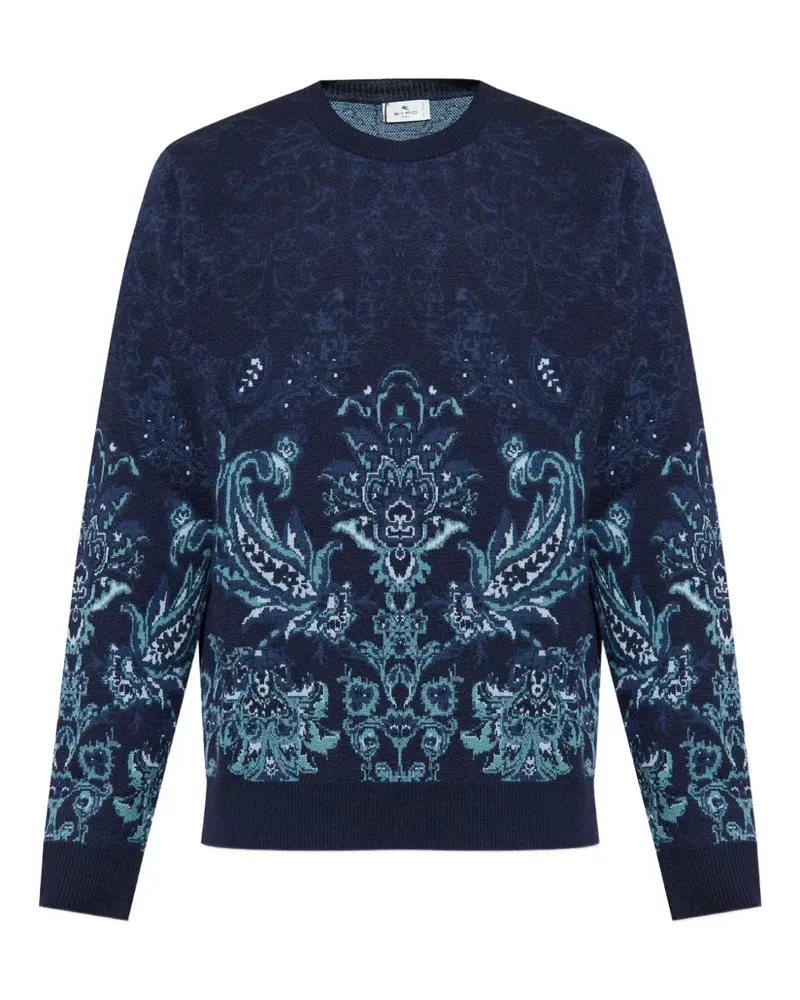 Etro Pullover aus Blumenjacquard - Blau Blau