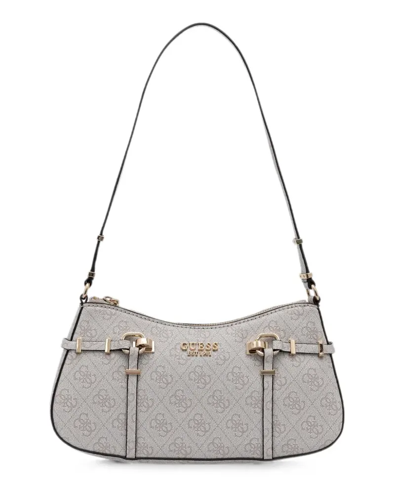 Guess Leona Schultertasche mit Schnalle - Grau Grau