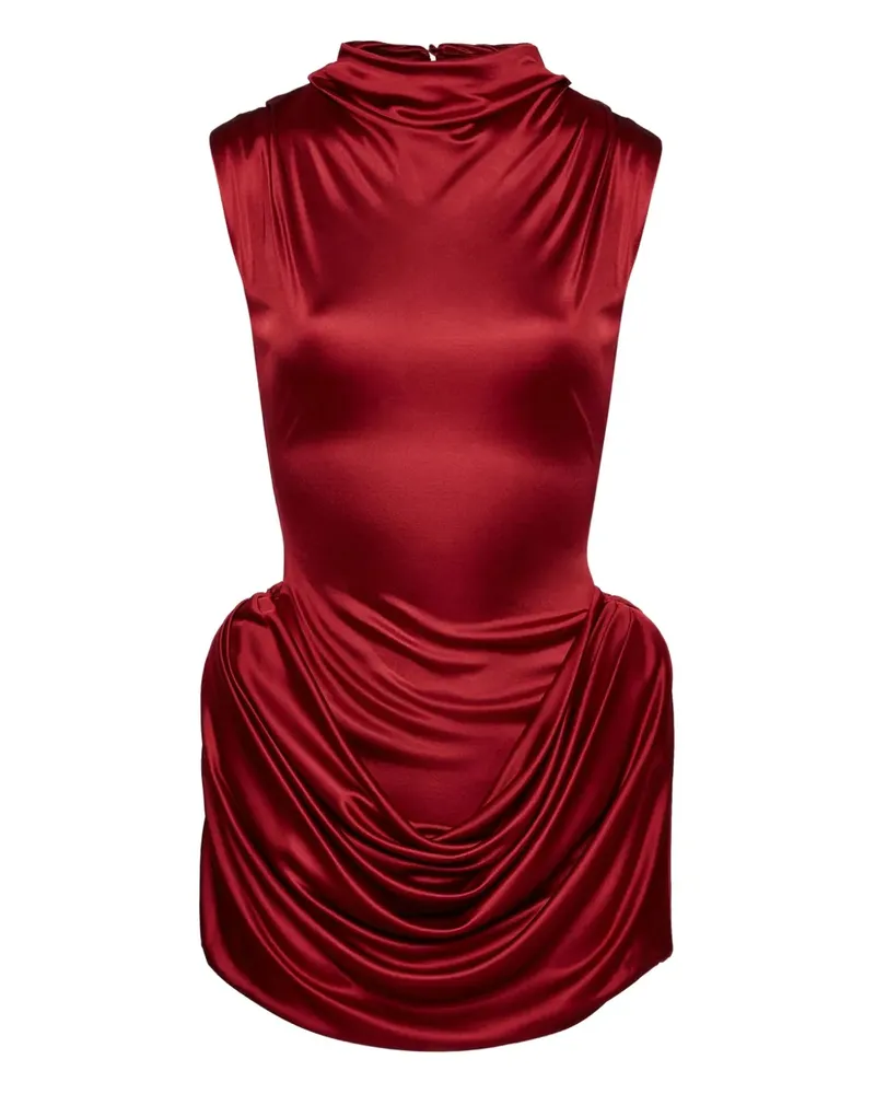 Magda Butrym draped cowl-neck dress - Rot Rot