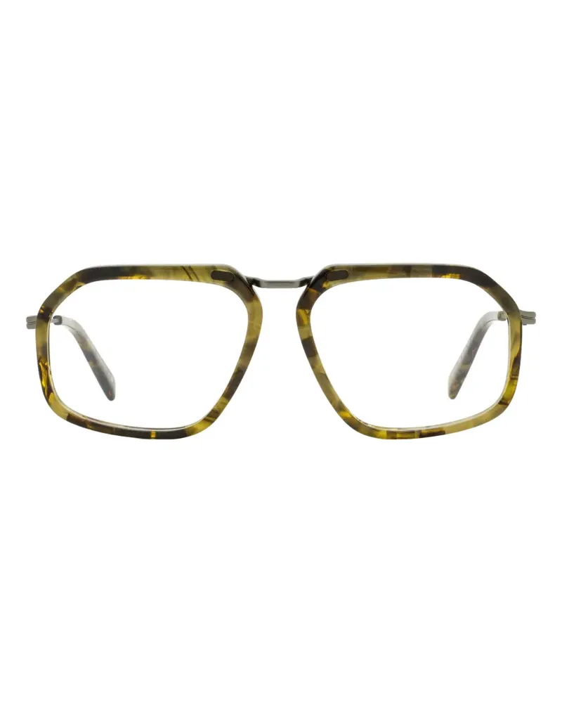 Ermenegildo Zegna Eckige Tapered-Brille - Grün Grün