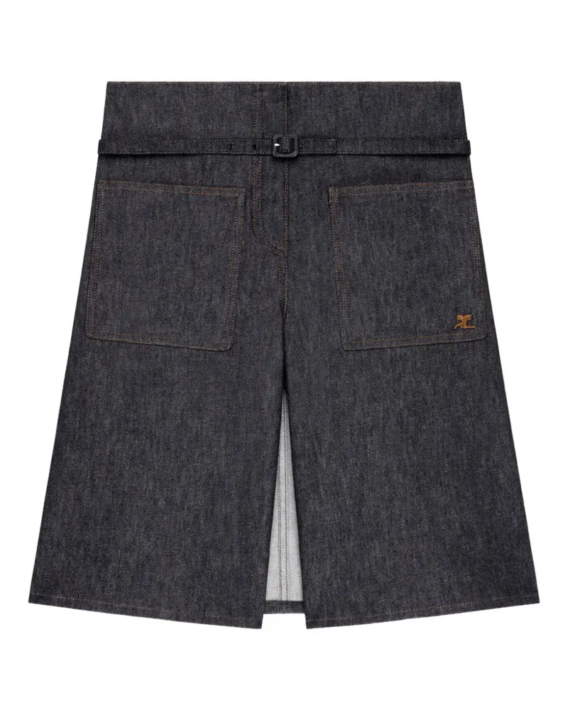 Courrèges Shorts mit Jeanseinsätzen - Blau Blau