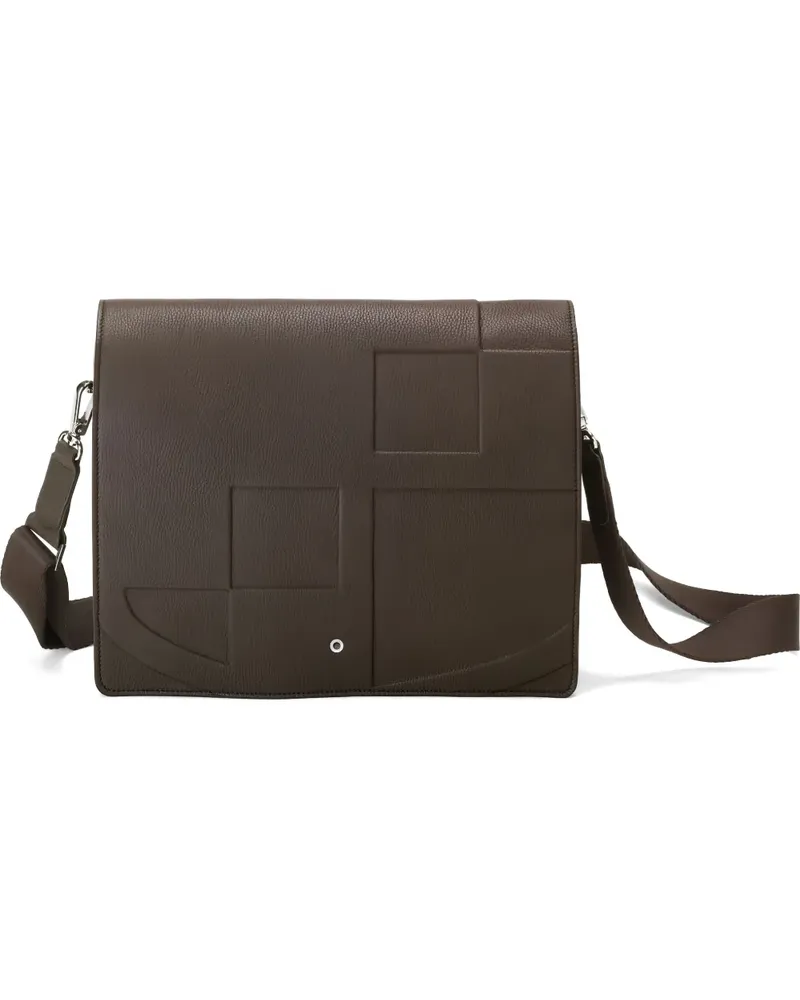 Faber-Castell embossed messenger bag - Braun Braun