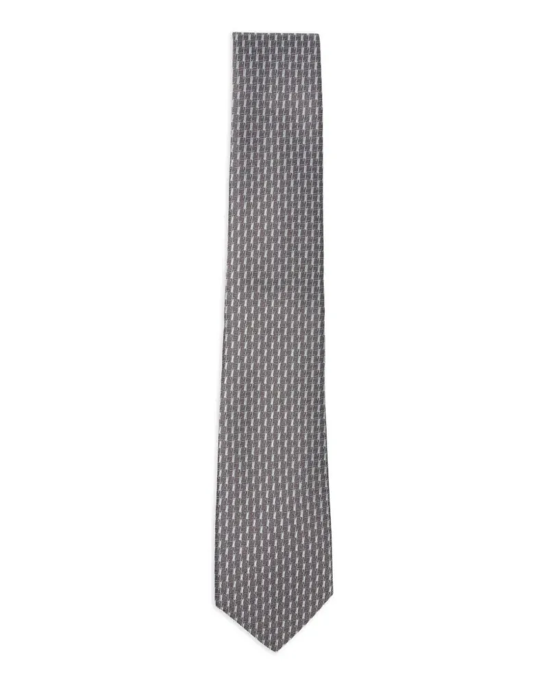 Canali patterned tie - Grau Grau