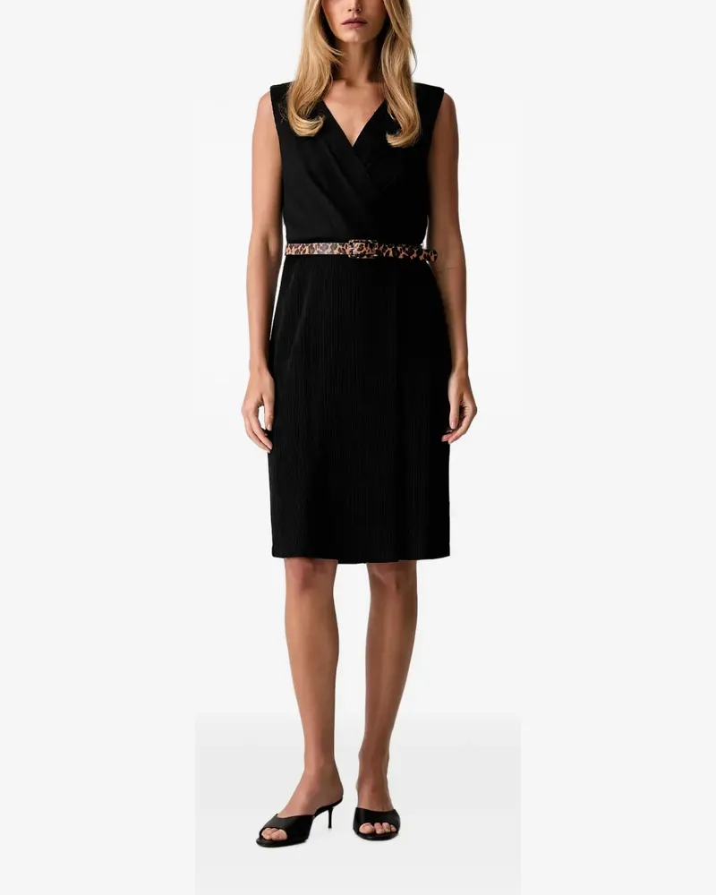 DKNY Plissiertes Minikleid mit Gürtel - Schwarz Schwarz