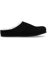 Common Projects Clogs aus Shearling Schwarz