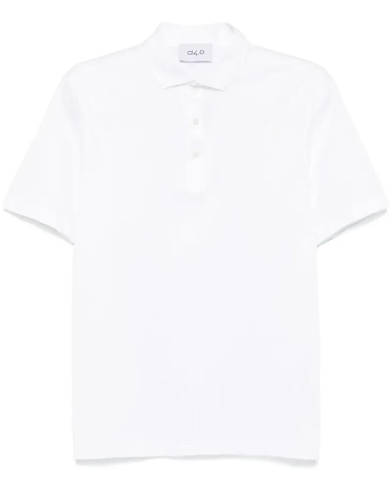 D4.0 Klassisches Poloshirt - Weiß Weiß