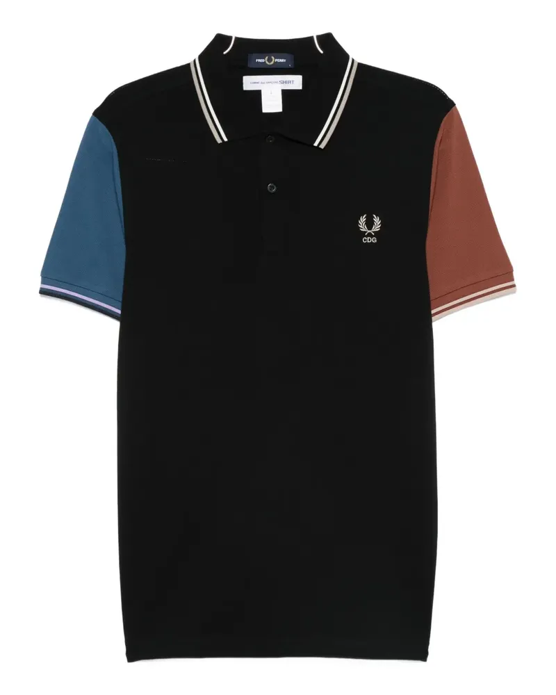 Comme des Garçons colour-block polo shirt - Schwarz Schwarz