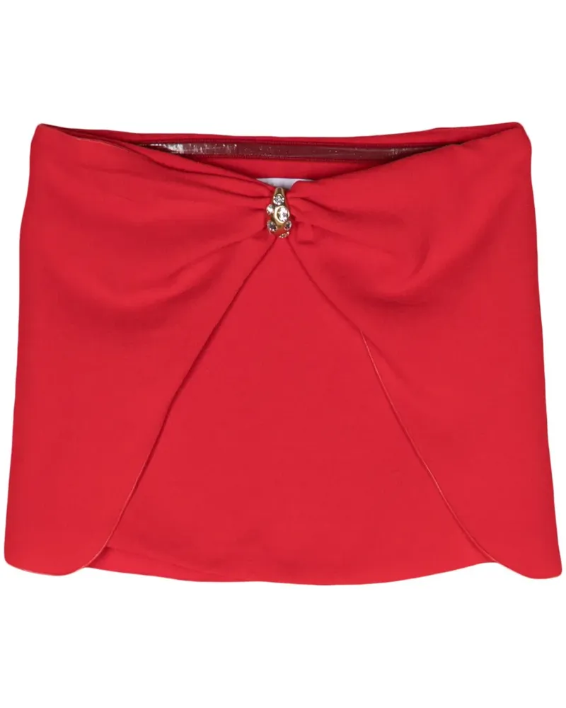 Blumarine Tief sitzender Minirock aus Krepp - Rot Rot