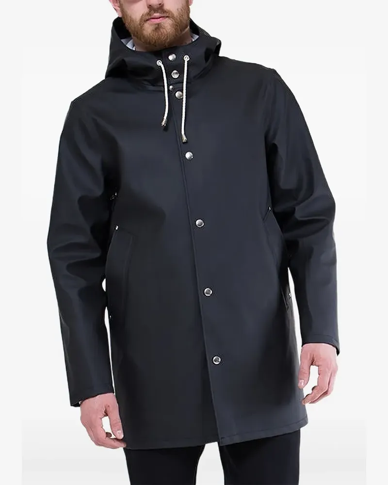 Stutterheim Stockholm' Regenmantel mit Kapuze - Schwarz Schwarz