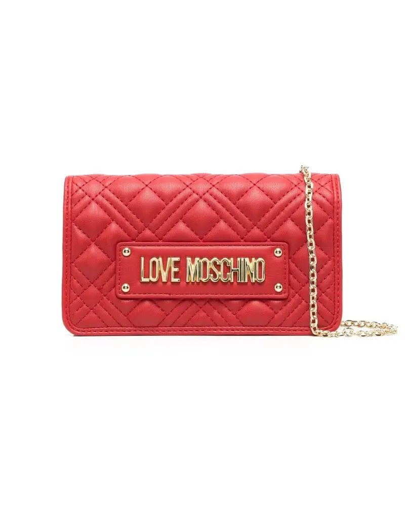 Moschino Umhängetasche mit Logo - Rot Rot