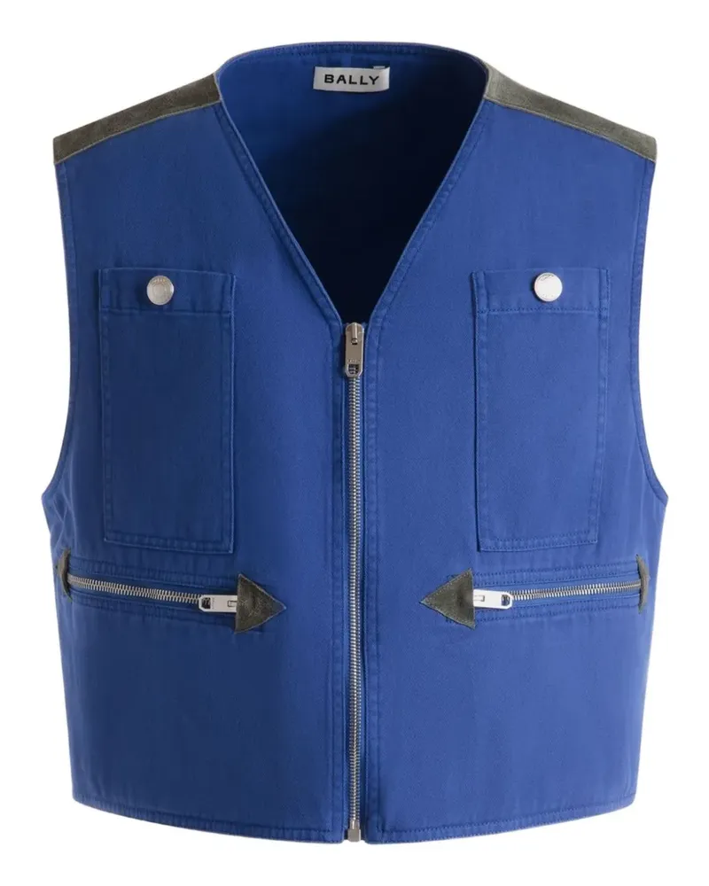 Bally Weste mit Reißverschluss - Blau Blau