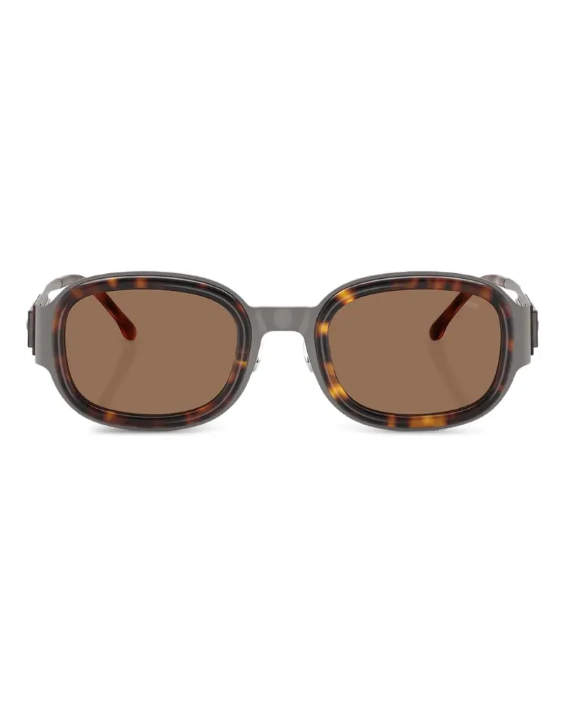 Diesel Sonnenbrille mit ovalem Gestell - Braun Braun