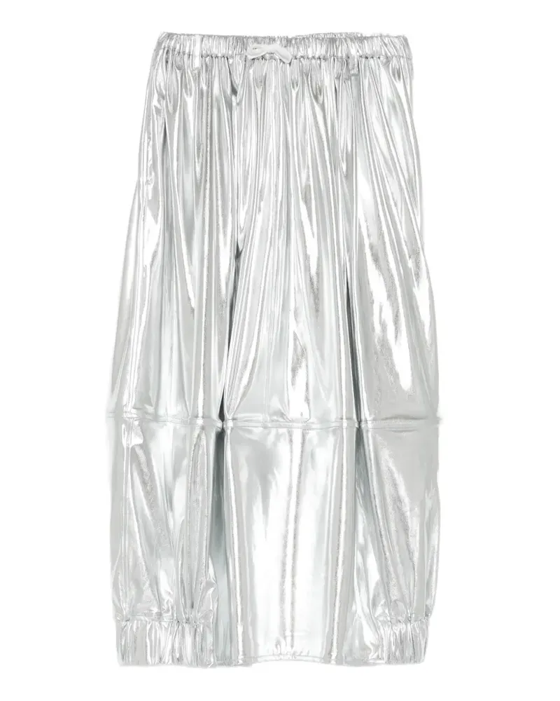 Melitta Baumeister Bleistiftrock in Metallic-Optik - Silber Silber