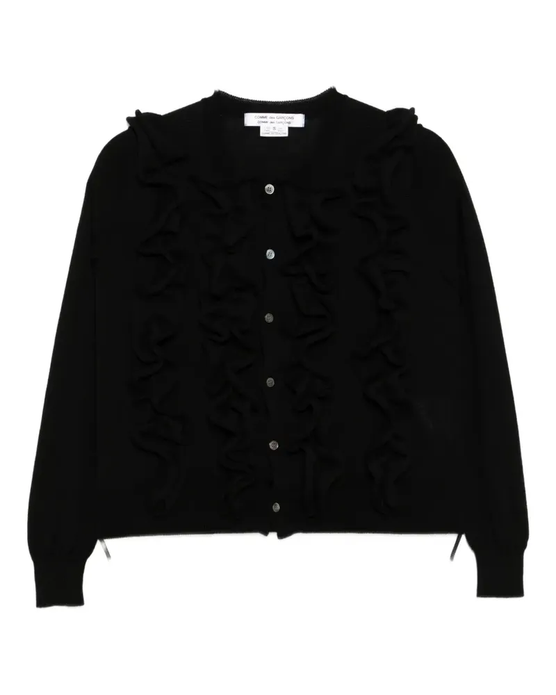 Comme des Garçons Geraffter Cardigan - Schwarz Schwarz