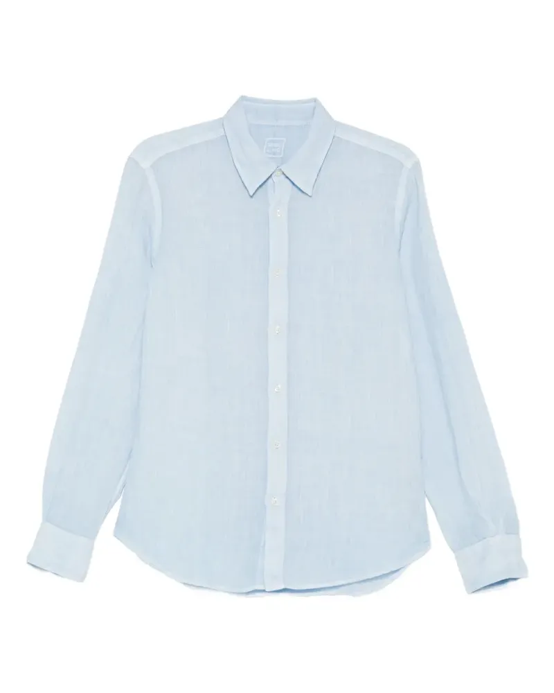 120% Lino button shirt - Blau Blau