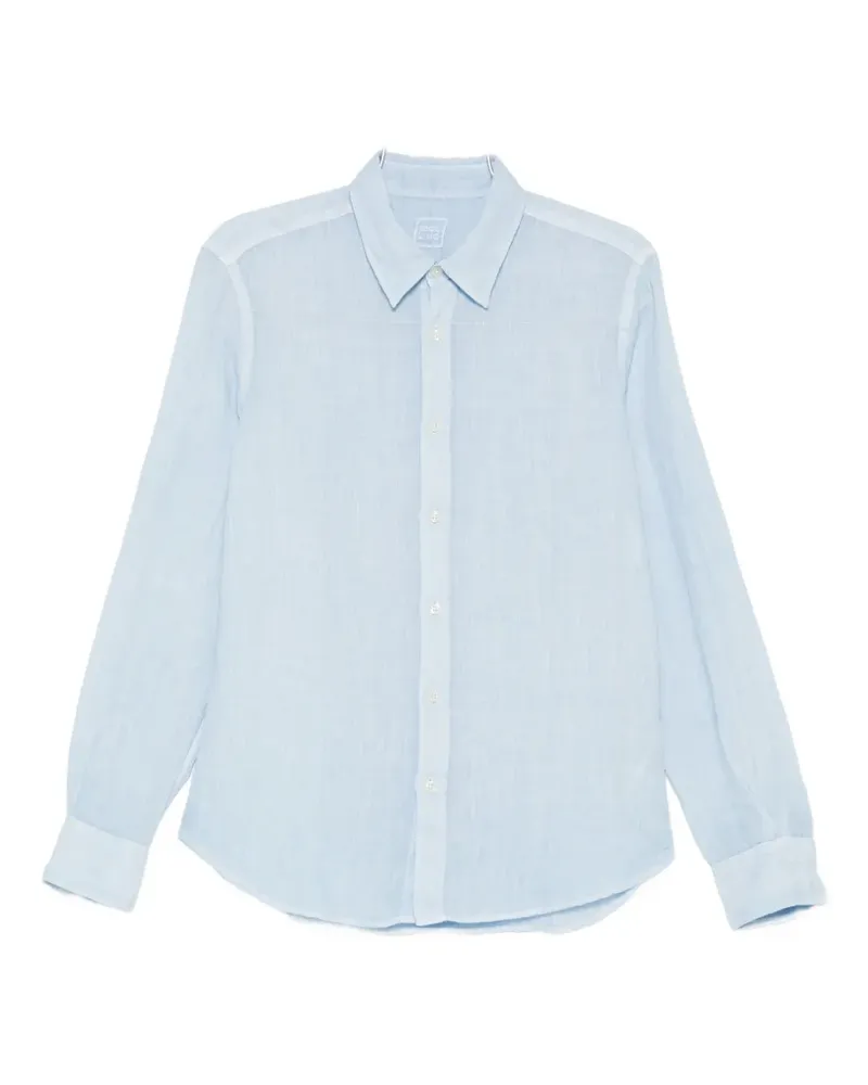 120% Lino button shirt - Blau Blau