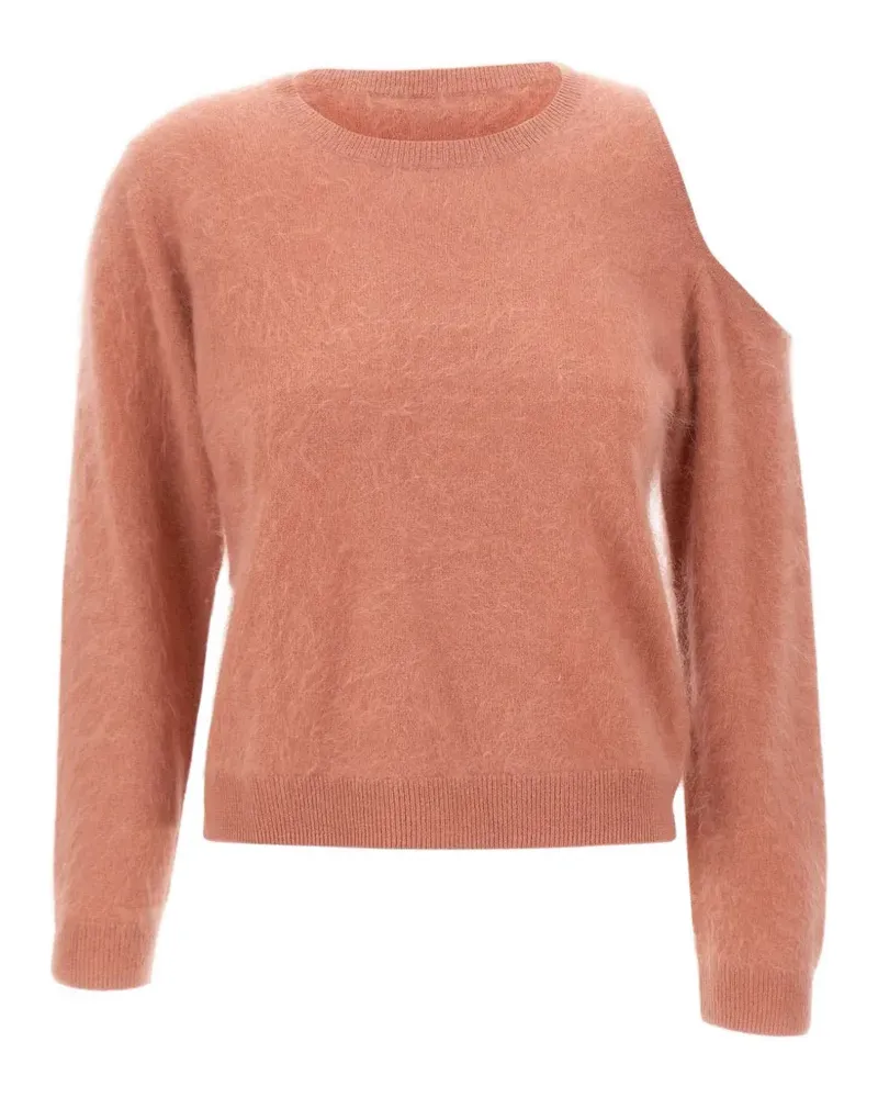 Not Shy shoulder cut-out ribbed sweater - Rosa Rosa