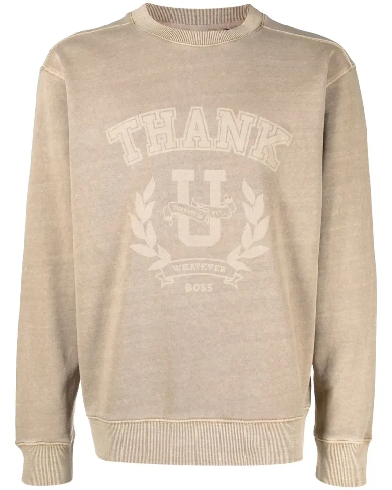 HUGO BOSS Sweatshirt mit Print - Nude Nude